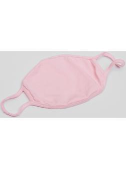 Маска для лица многоразовая из 100 % хлопка, 2-х слойная, розовая, 19 x 13 см