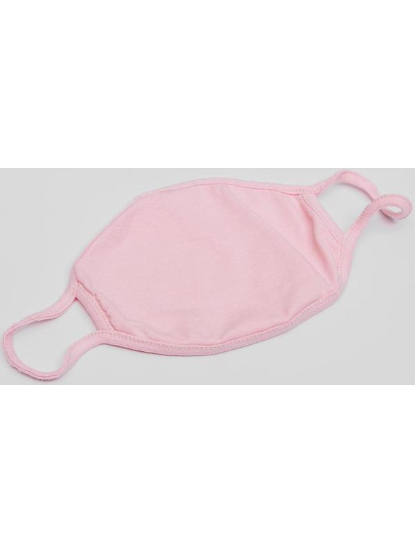 Маска для лица многоразовая из 100 % хлопка, 2-х слойная, розовая, 19 x 13 см