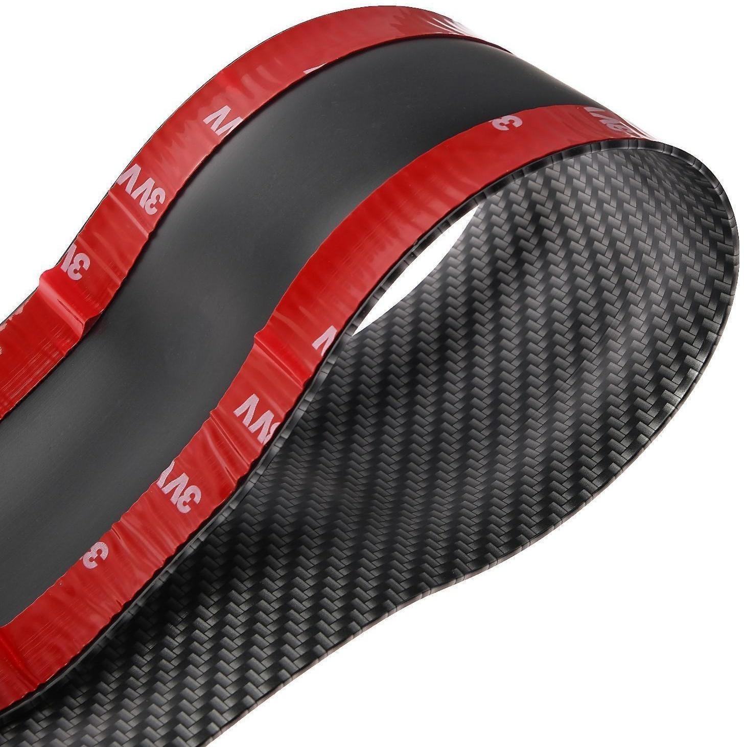 Защитная накладка на порог авто, под карбон, самоклеящаяся, 7х250 см