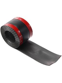 Защитная накладка на порог авто, под карбон, самоклеящаяся, 7х250 см