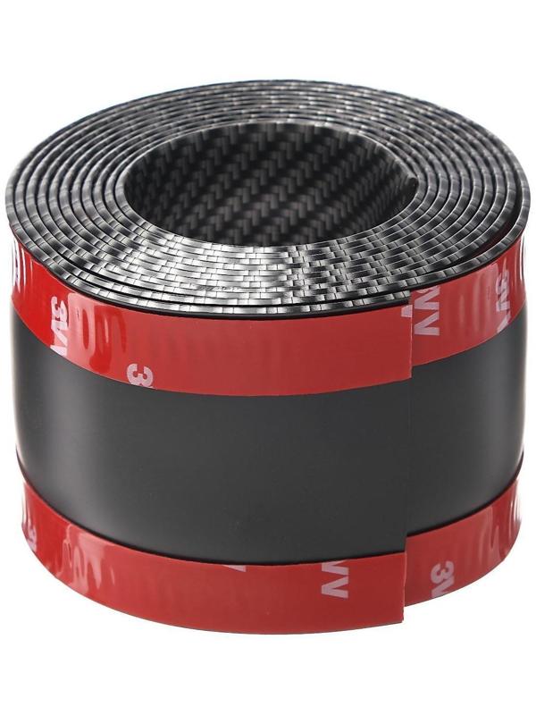 Защитная накладка на порог авто, под карбон, самоклеящаяся, 7х250 см