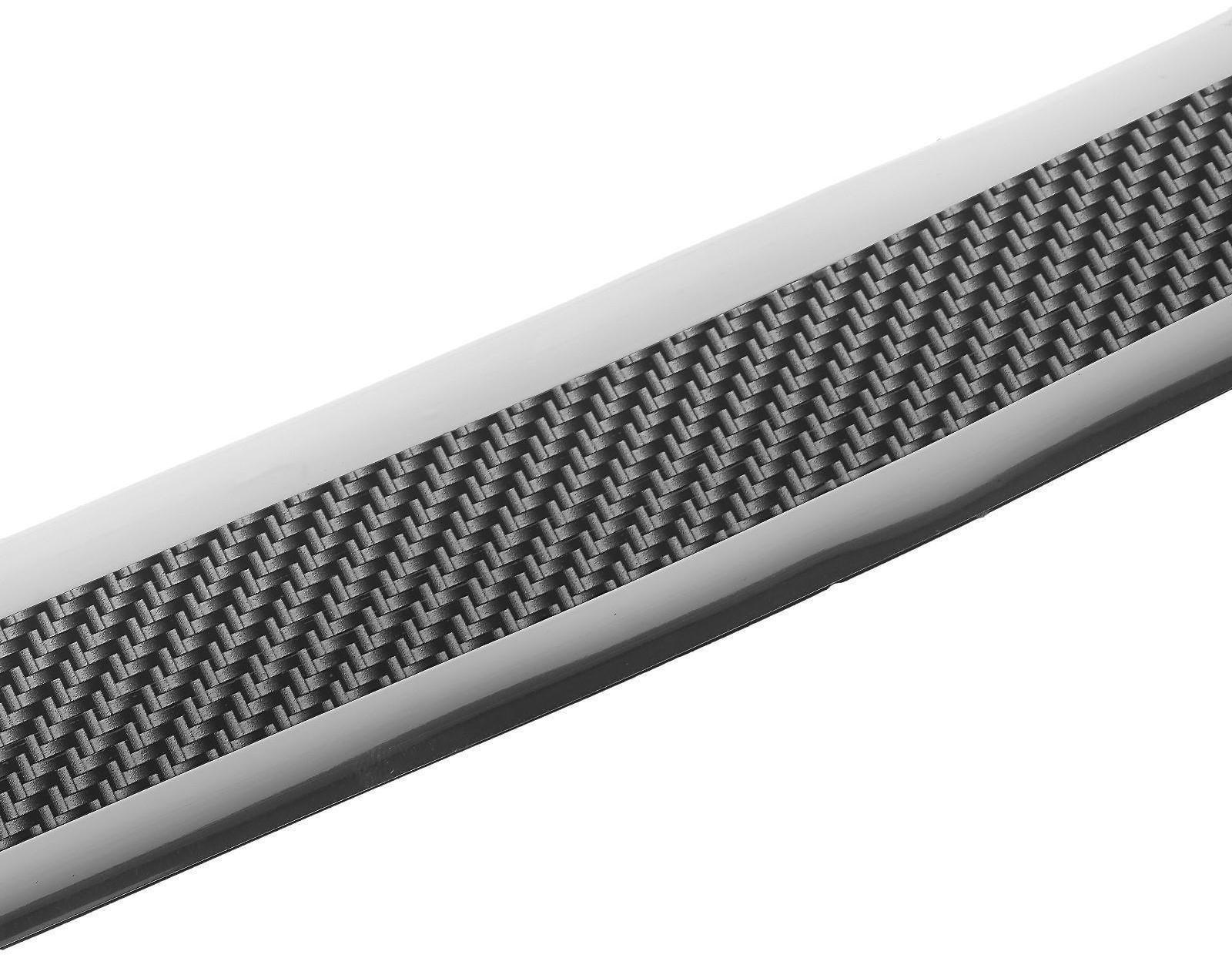 Защитная накладка на порог авто, под карбон с хром полосой, самоклеящаяся, 5×250 см