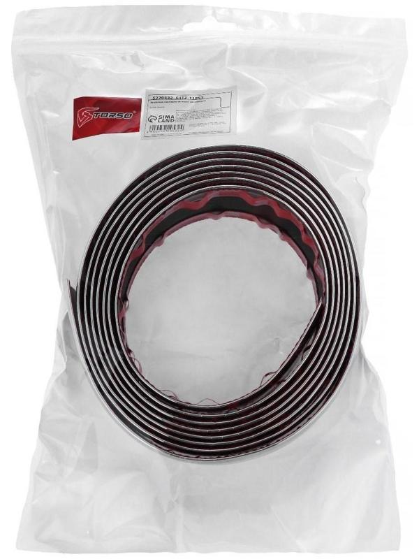 Защитная накладка на порог авто, под карбон с хром полосой, самоклеящаяся, 5×250 см