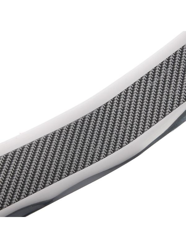 Защитная накладка на порог авто, под карбон с хром полосой, самоклеящаяся, 7х250 см