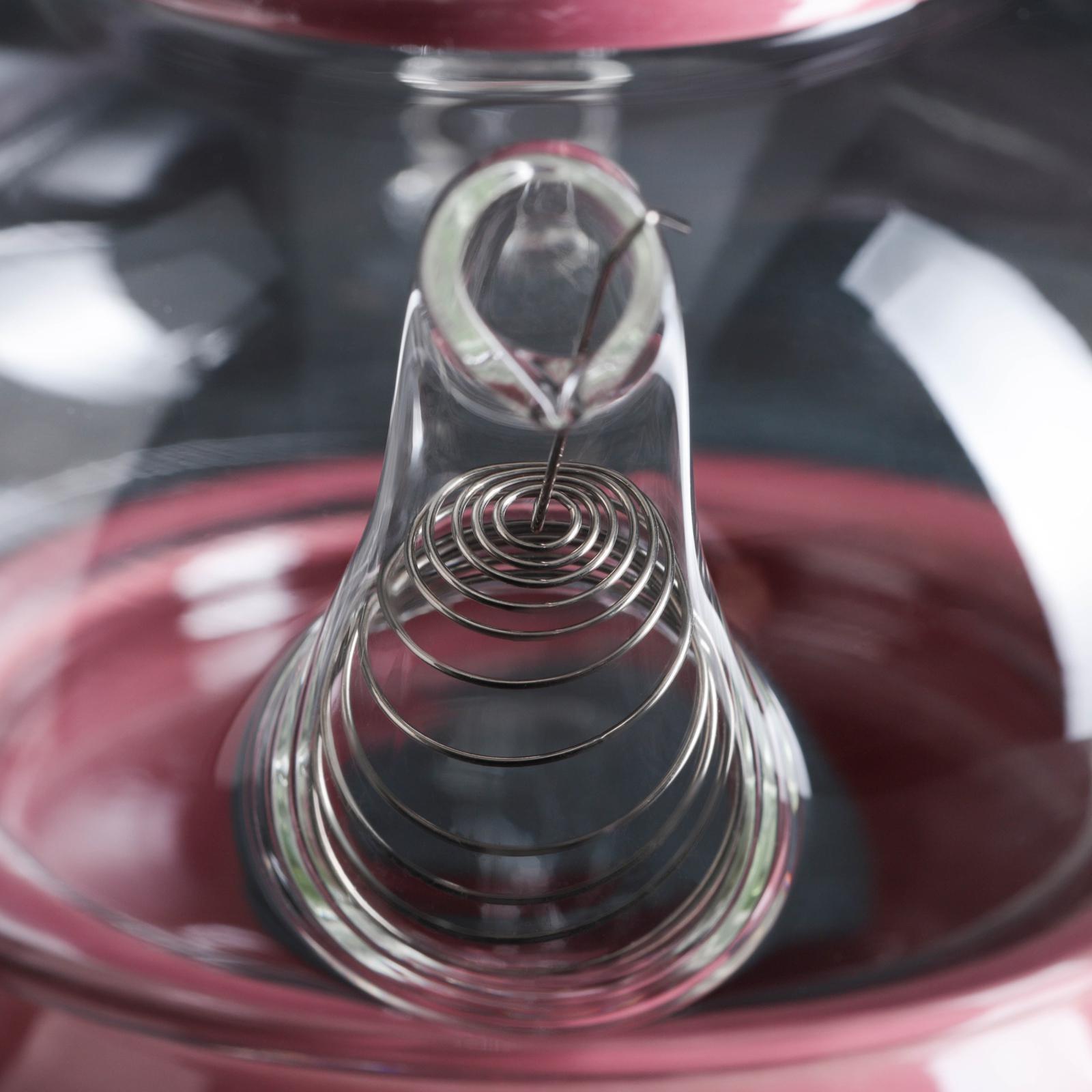 Чайник стеклянный заварочный «Элегия», 600 мл, металлическое сито и подстава для подогрева, цвет красный