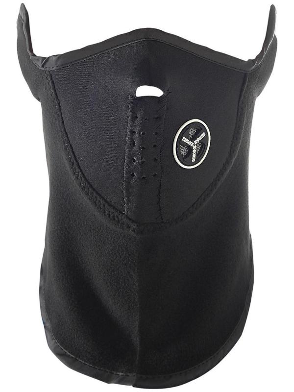 Ветрозащитная маска под шлем с клапаном, размер универсальный, чёрный