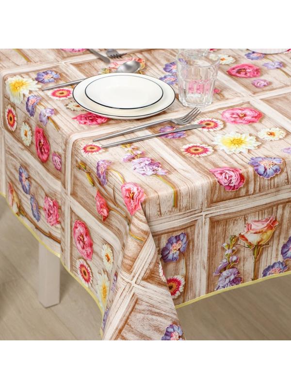 Скатерть на тканой основе с бейкой «Кармен», 135×110 см