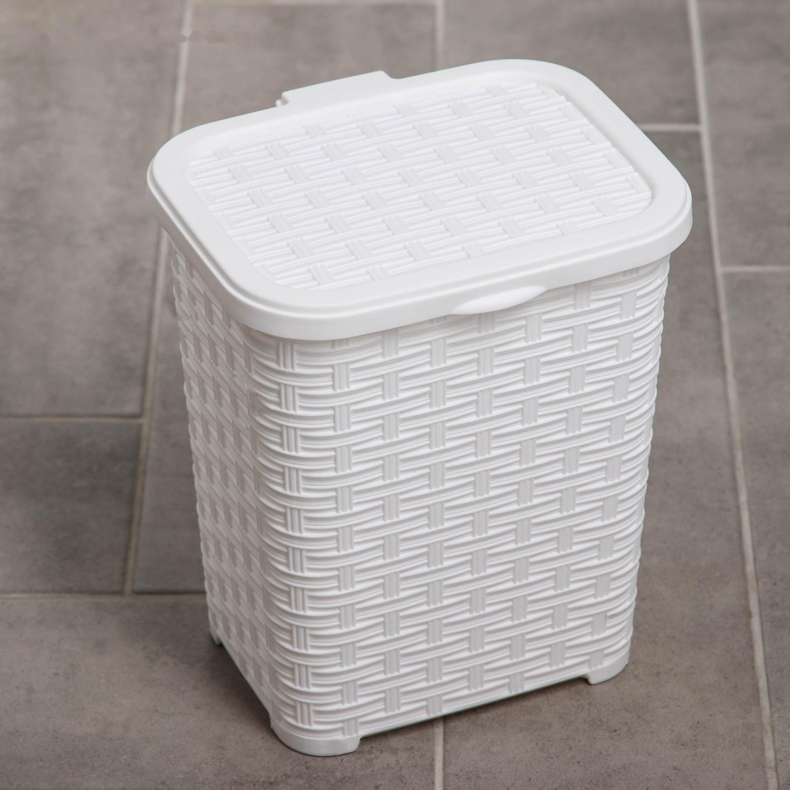 Корзина для стирального порошка «Плетёная», 6 л, цвет белый