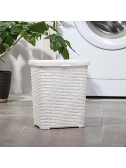 Корзина для стирального порошка «Плетёная», 6 л, цвет белый