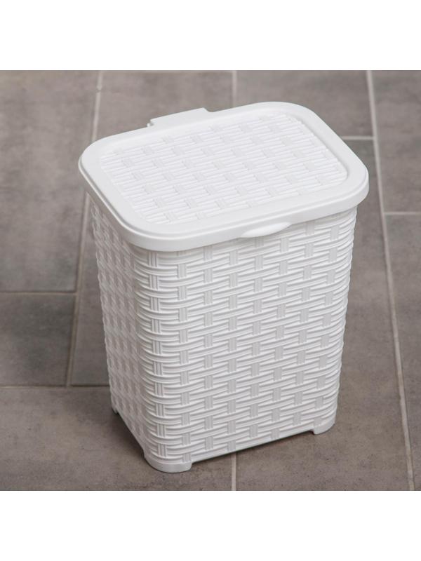 Корзина для стирального порошка «Плетёная», 6 л, цвет белый
