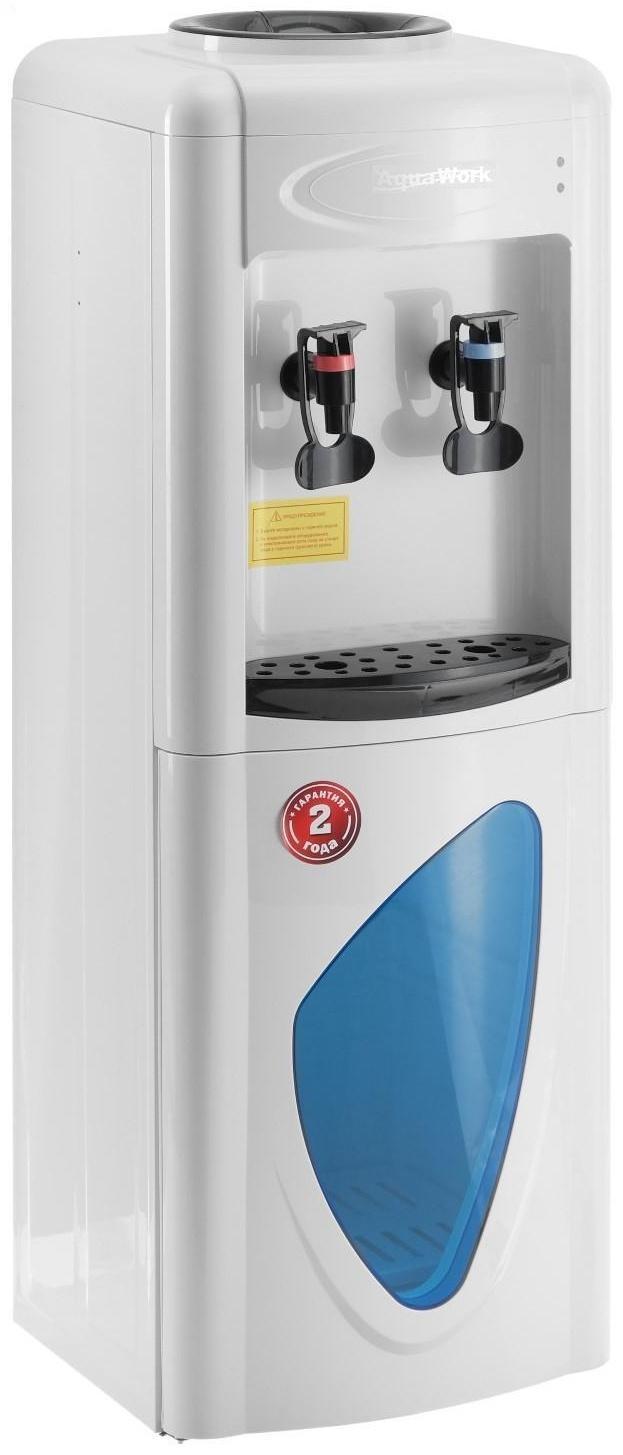 Кулер для воды AquaWork AW 0.7LDR, нагрев и охлаждение, 700/70 Вт, белый с черным