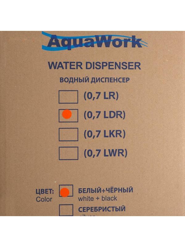 Кулер для воды AquaWork AW 0.7LDR, нагрев и охлаждение, 700/70 Вт, белый с черным
