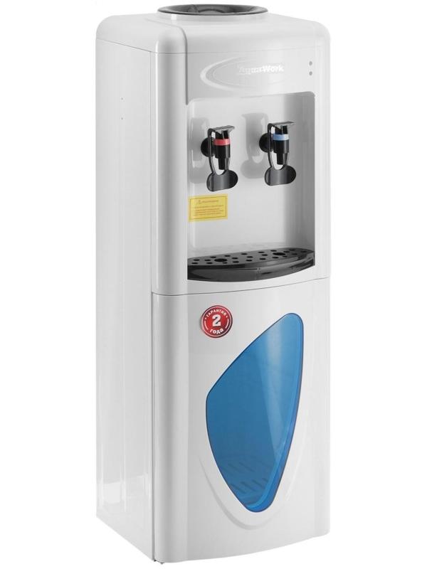 Кулер для воды AquaWork AW 0.7LDR, нагрев и охлаждение, 700/70 Вт, белый с черным