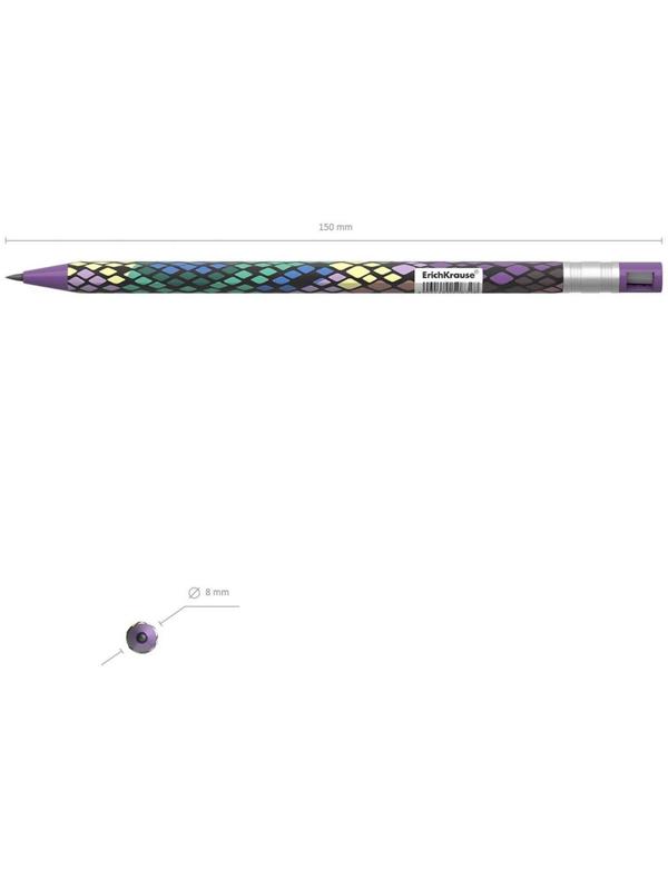 Карандаш механический НВ, 2,0 мм, ErichKrause ColorTouch Purple Python, с точилкой, корпус 