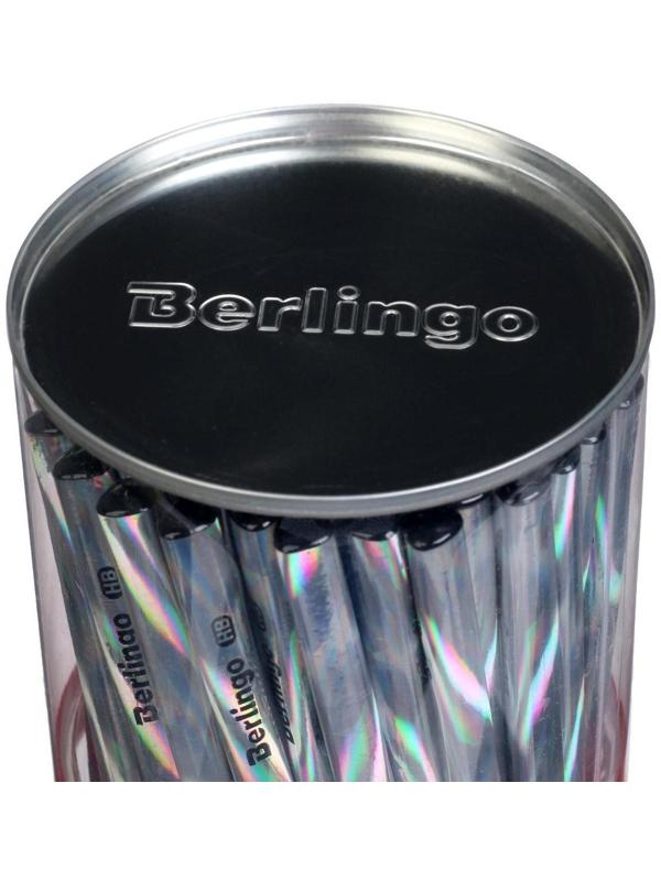 Карандаш чернографитных Berlingo Starlight HB, черное дерево, трехгранный, заточен