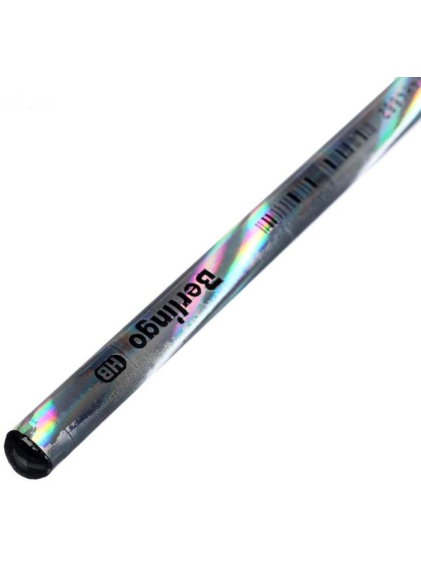 Карандаш чернографитных Berlingo Starlight HB, черное дерево, трехгранный, заточен