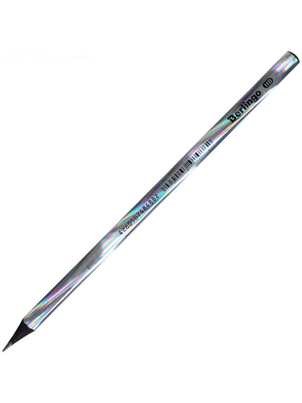 Карандаш чернографитных Berlingo Starlight HB, черное дерево, трехгранный, заточен