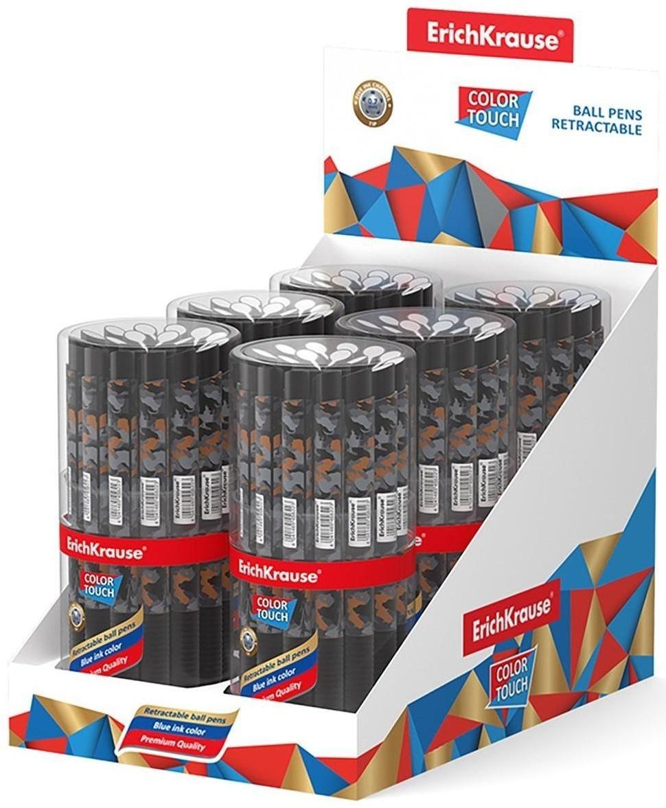 Ручка шариковая автоматическая ErichKrause ColorTouch Rough Native, узел 0.7 мм, чернила синие