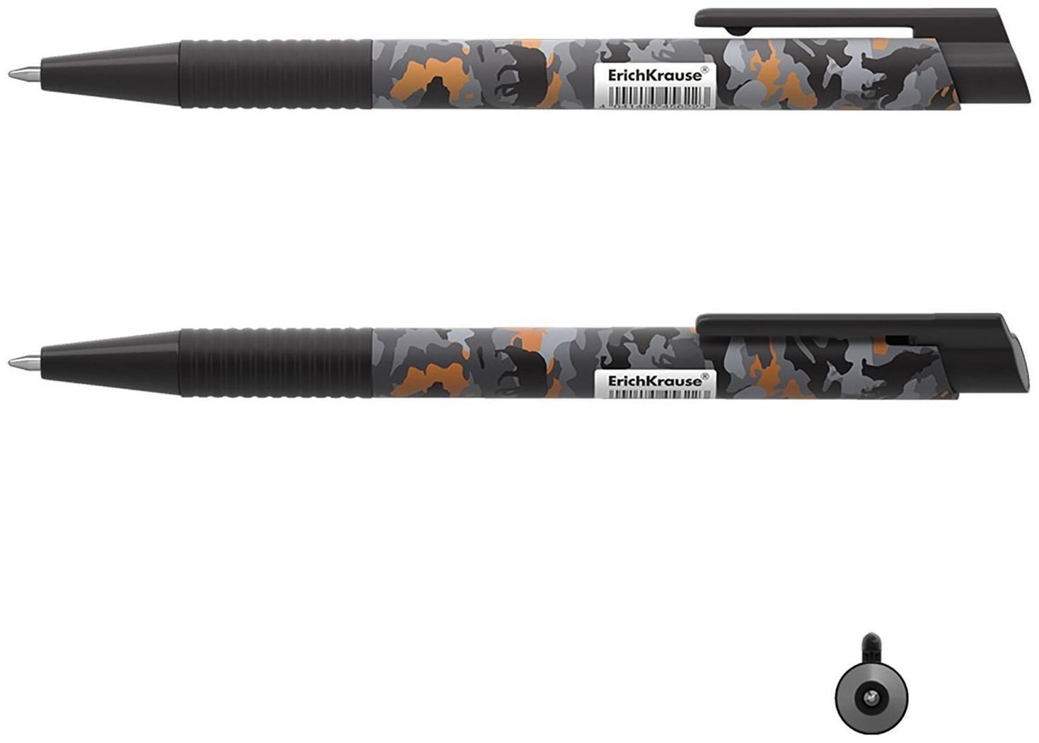 Ручка шариковая автоматическая ErichKrause ColorTouch Rough Native, узел 0.7 мм, чернила синие