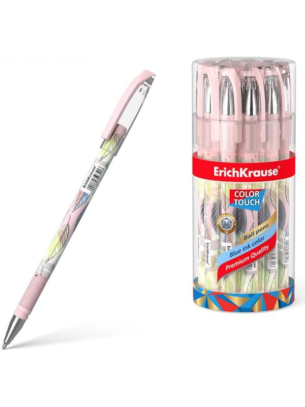 Ручка шариковая ErichKrause ColorTouch Flora, узел 0.7 мм, чернила синие