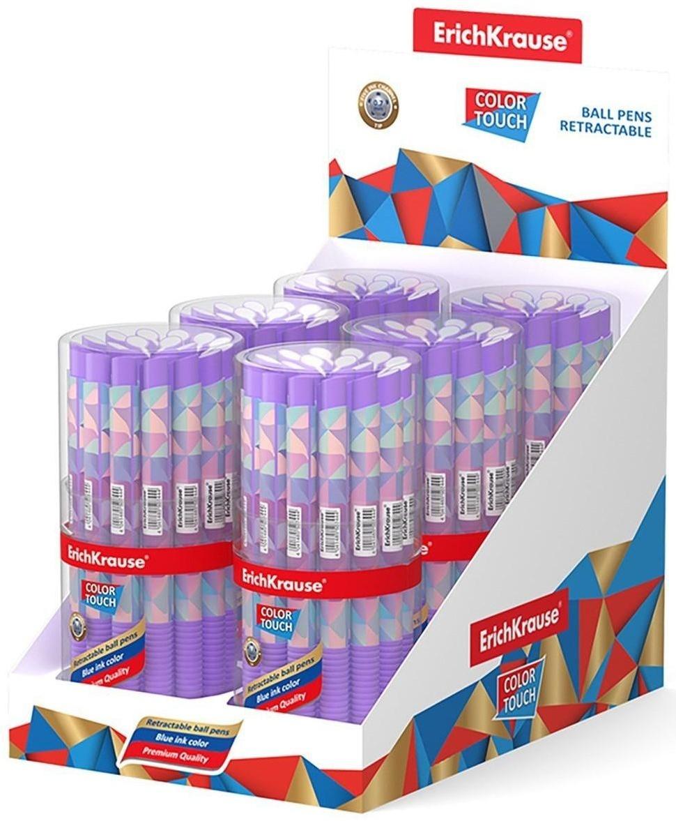 Ручка шариковая автоматическая ErichKrause ColorTouch Magic Rhombs, узел 0.7 мм, чернила синие