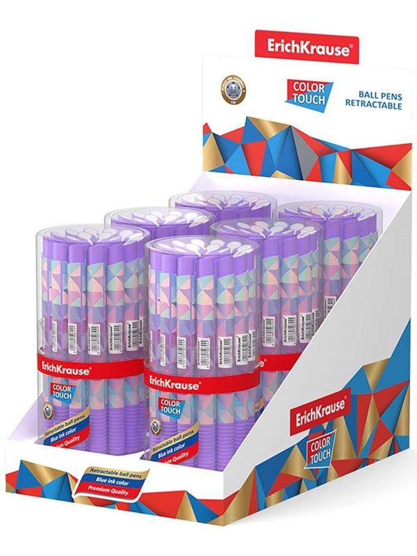 Ручка шариковая автоматическая ErichKrause ColorTouch Magic Rhombs, узел 0.7 мм, чернила синие