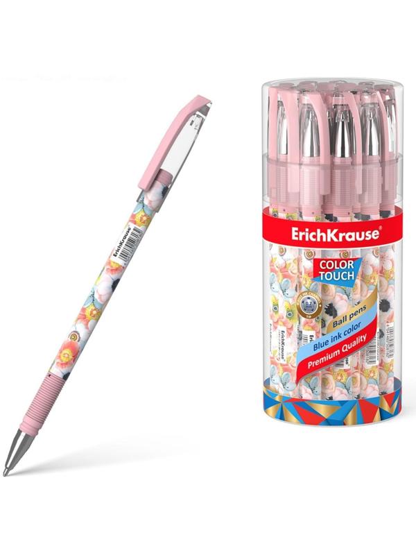Ручка шариковая ErichKrause ColorTouch Flower Cocktail, узел 0.7 мм, чернила синие