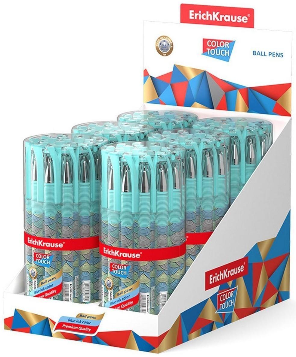 Ручка шариковая ErichKrause ColorTouch Emerald Wave, узел 0.7 мм, чернила синие