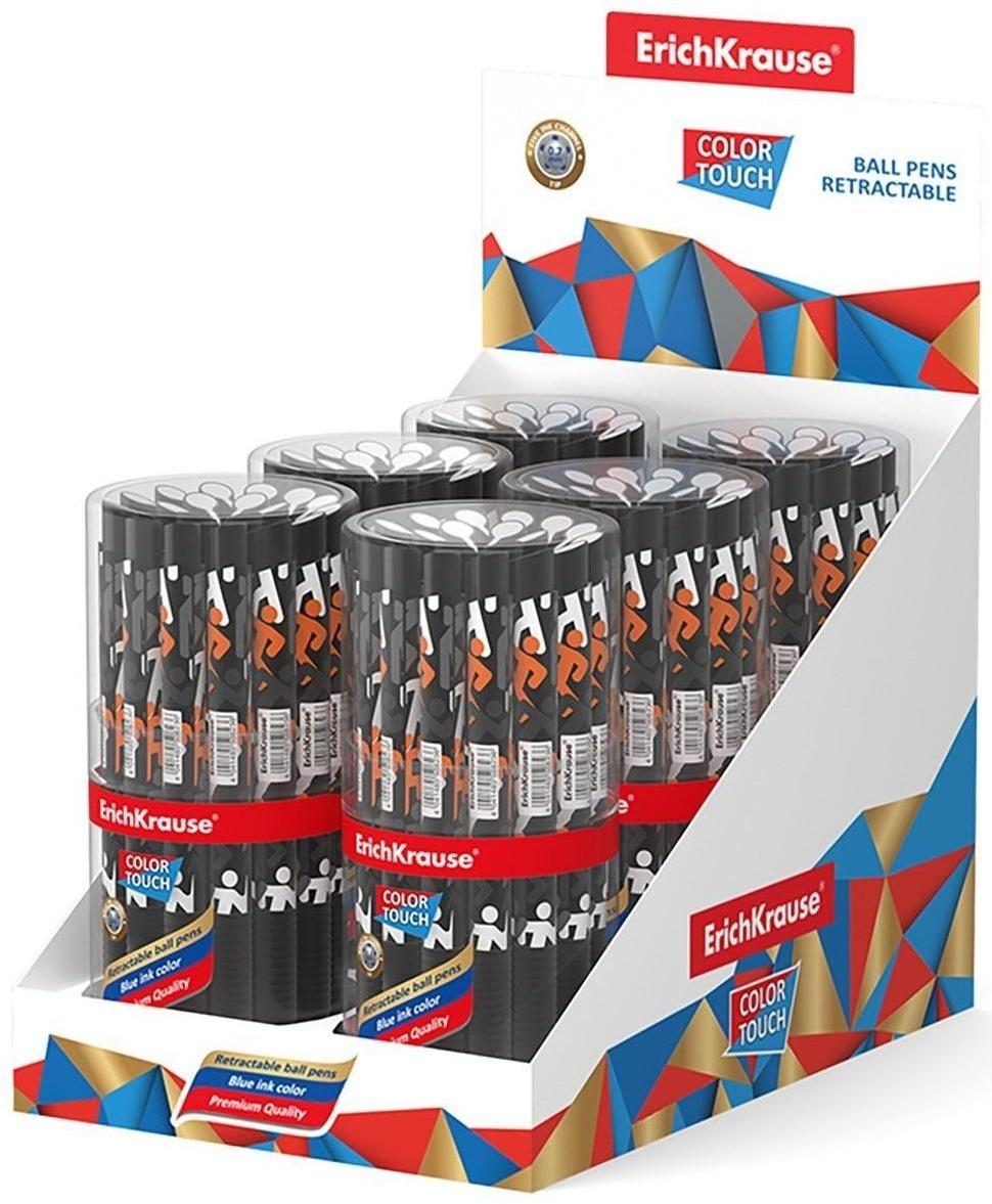 Ручка шариковая автоматическая ErichKrause ColorTouch Walkers, узел 0.7 мм, чернила синие