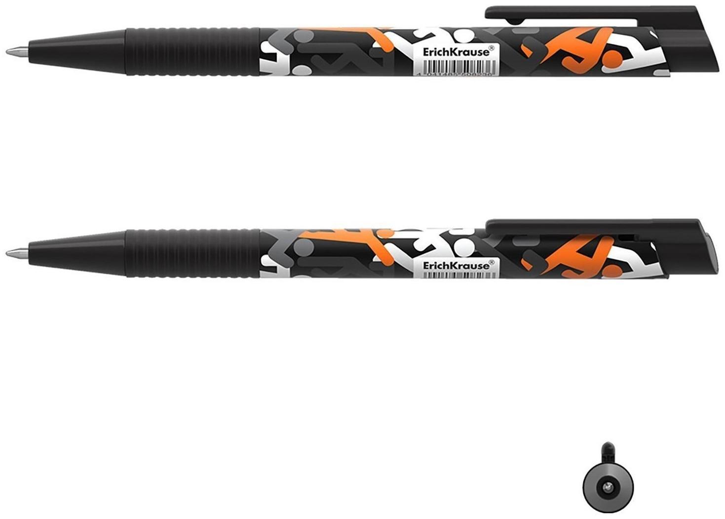 Ручка шариковая автоматическая ErichKrause ColorTouch Walkers, узел 0.7 мм, чернила синие