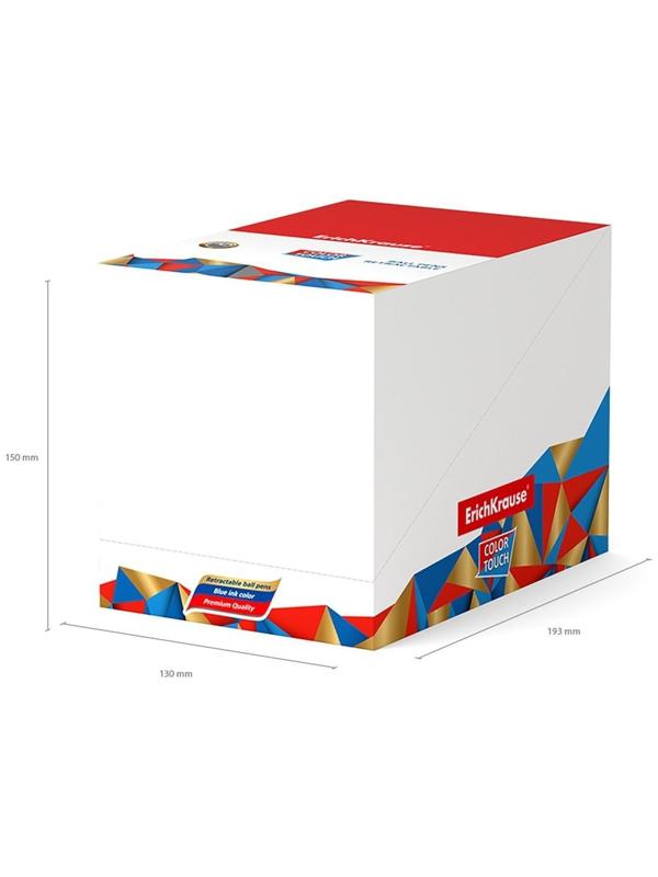 Ручка шариковая автоматическая ErichKrause ColorTouch Flower Cocktail, узел 0.7 мм, тонкое письмо, корпус Soft Touch, корпус с дизайном, чернила синие