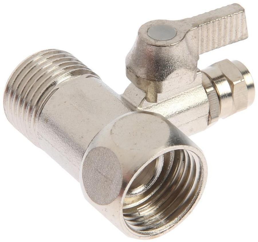 Тройник с краном ITA F9007, 1/2