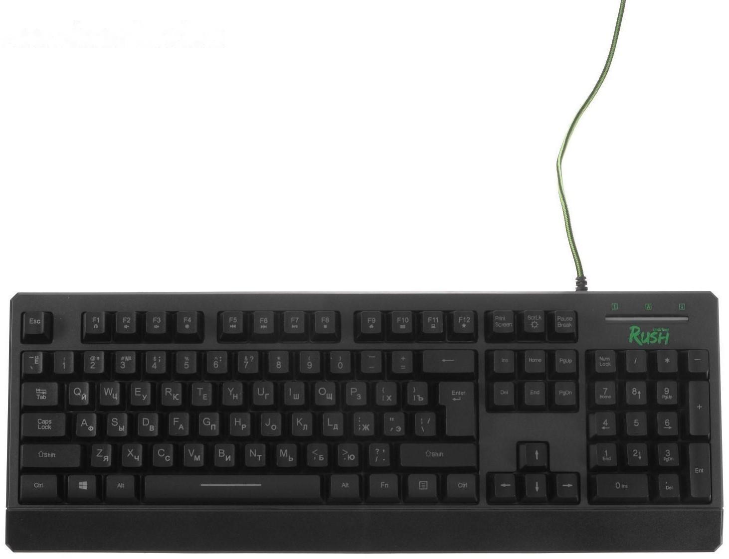 Игровой набор Smartbuy RUSH Kraken 4 в 1, клавиатура+мышь+гарнитура+ковер, проводной, 6400 d