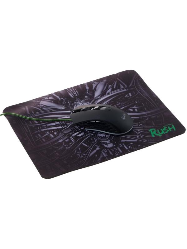 Игровой набор Smartbuy RUSH Kraken 4 в 1, клавиатура+мышь+гарнитура+ковер, проводной, 6400 d