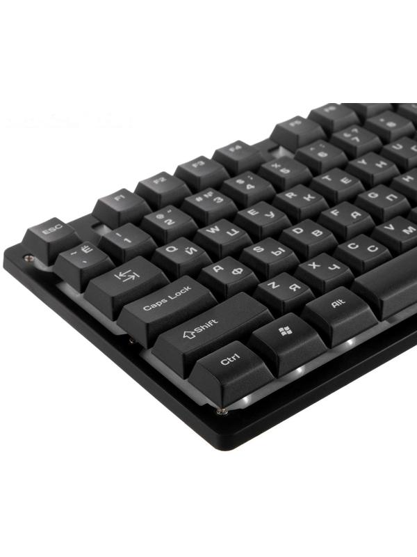 Клавиатура Defender Arx GK-196L, игровая, проводная, подсветка, 104 клавиши, USB, чёрная