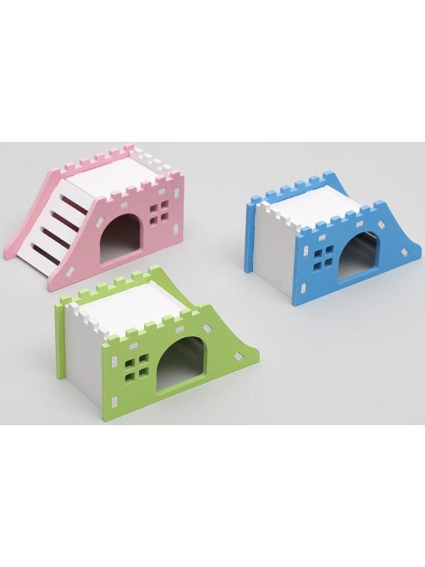 Домик для грызунов трапеция, 14,5 х 7 х 7 см, микс цветов