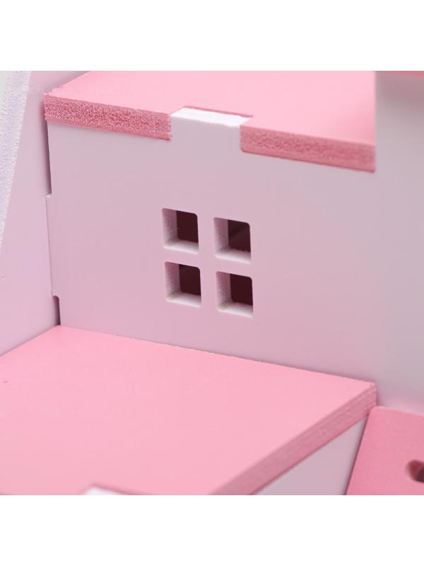 Домик для грызунов двухэтажный с лесенкой, 15,5  х 15,5 х 13,5 см, микс цветов