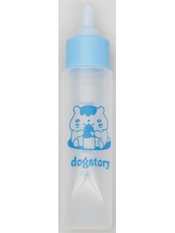 Бутылочка для вскармливания грызунов 30 мл с силиконовой соской (короткий носик), голубая