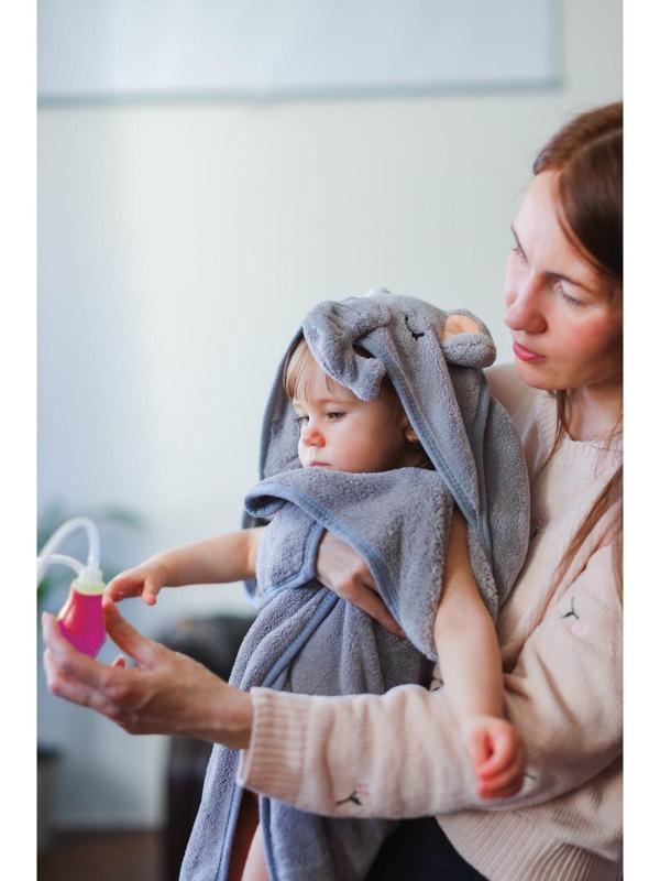 Детский назальный аспиратор с 2-мя сменными насадками, в контейнере, цвет розовый