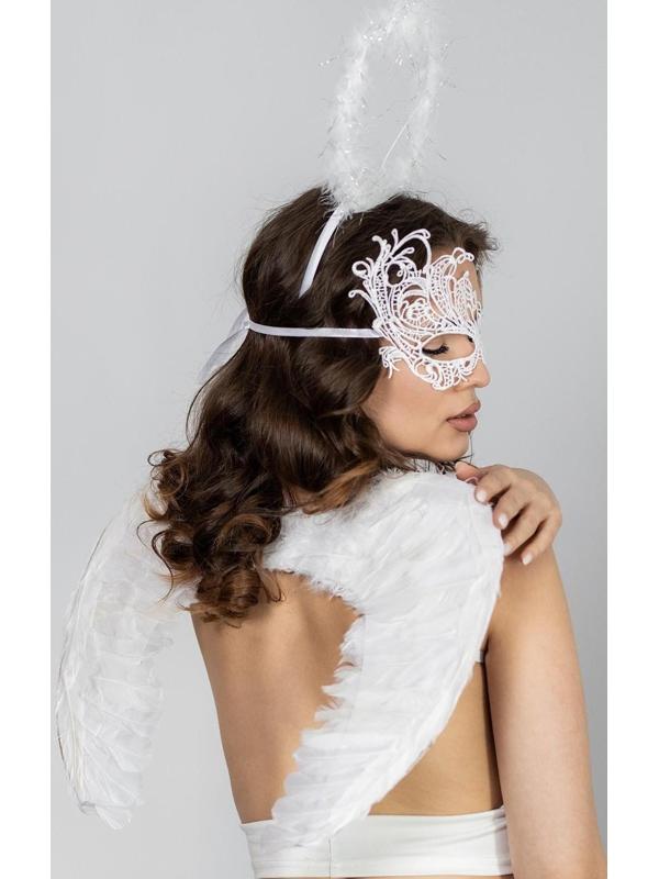 Карнавальный набор «Белый ангел», крылья, маска, ободок