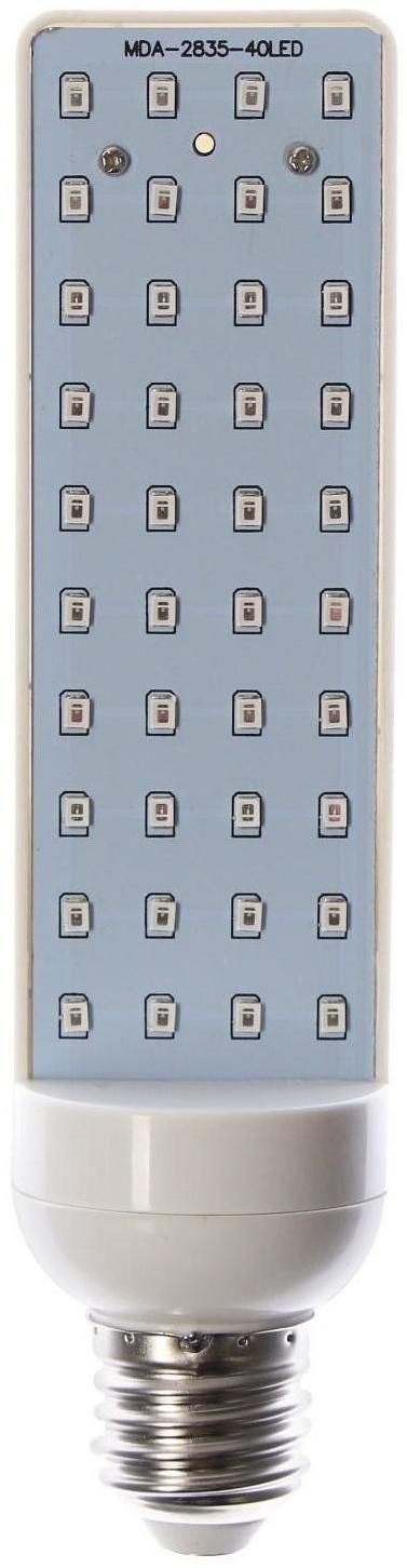 Фитолампа светодиодная Luazon, E27, 8 Вт, IP44, 220 В, биколорная