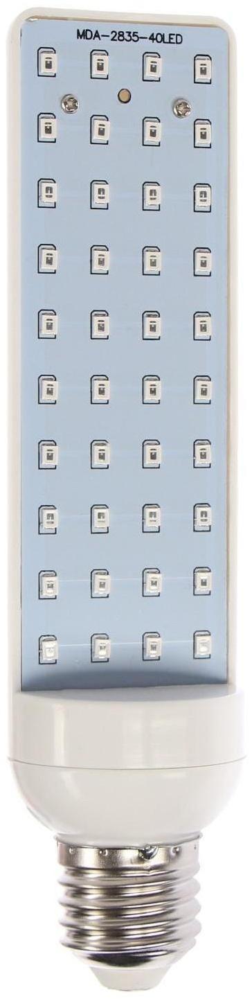 Фитолампа светодиодная Luazon, E27, 8 Вт, IP44, 220 В, биколорная