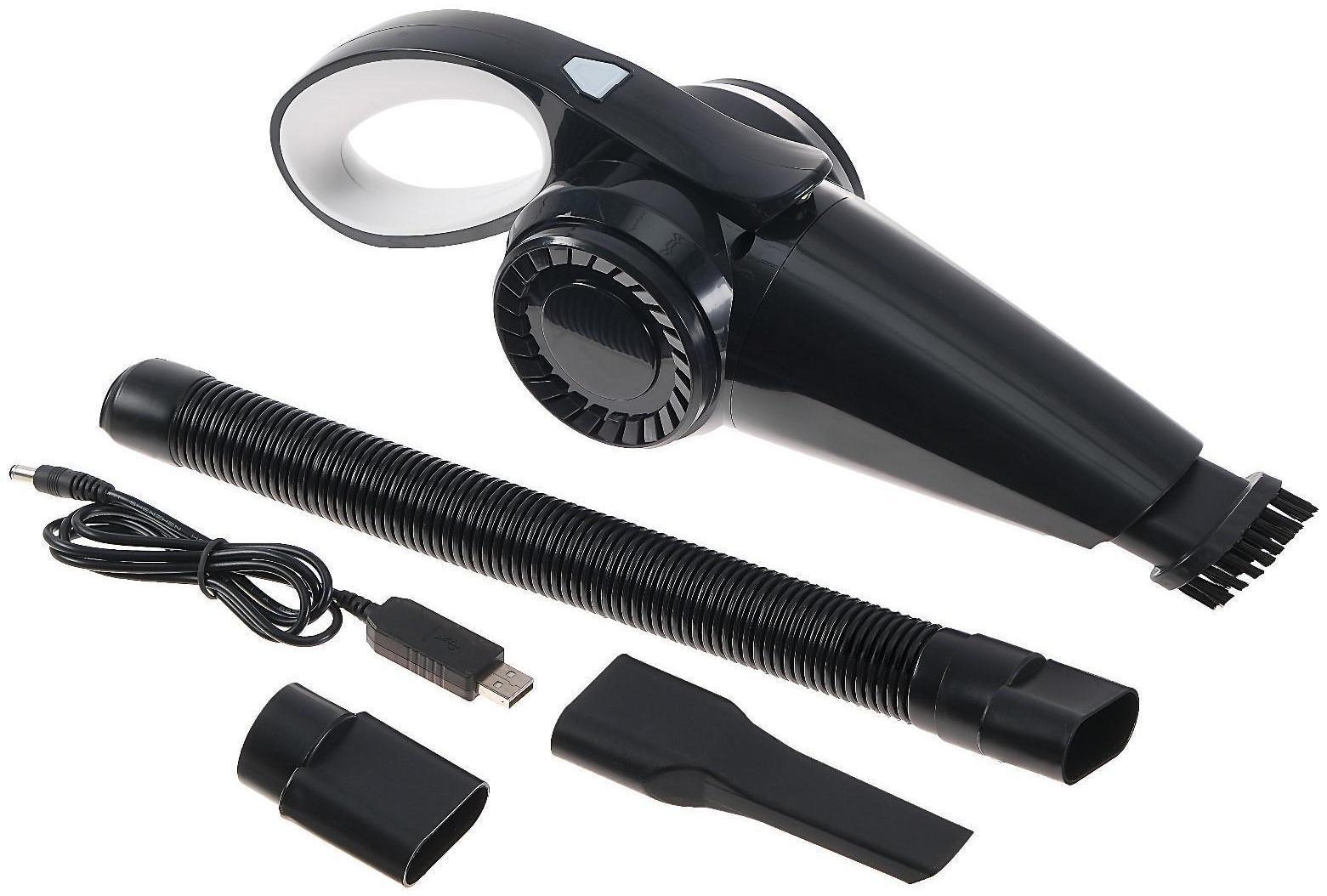 Пылесос автомобильный CARTAGE TURBO, беспроводной, 120 Вт, 12 В, LED подсветка, черный