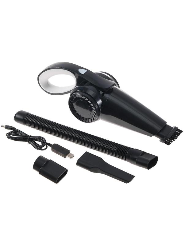 Пылесос автомобильный CARTAGE TURBO, беспроводной, 120 Вт, 12 В, LED подсветка, черный