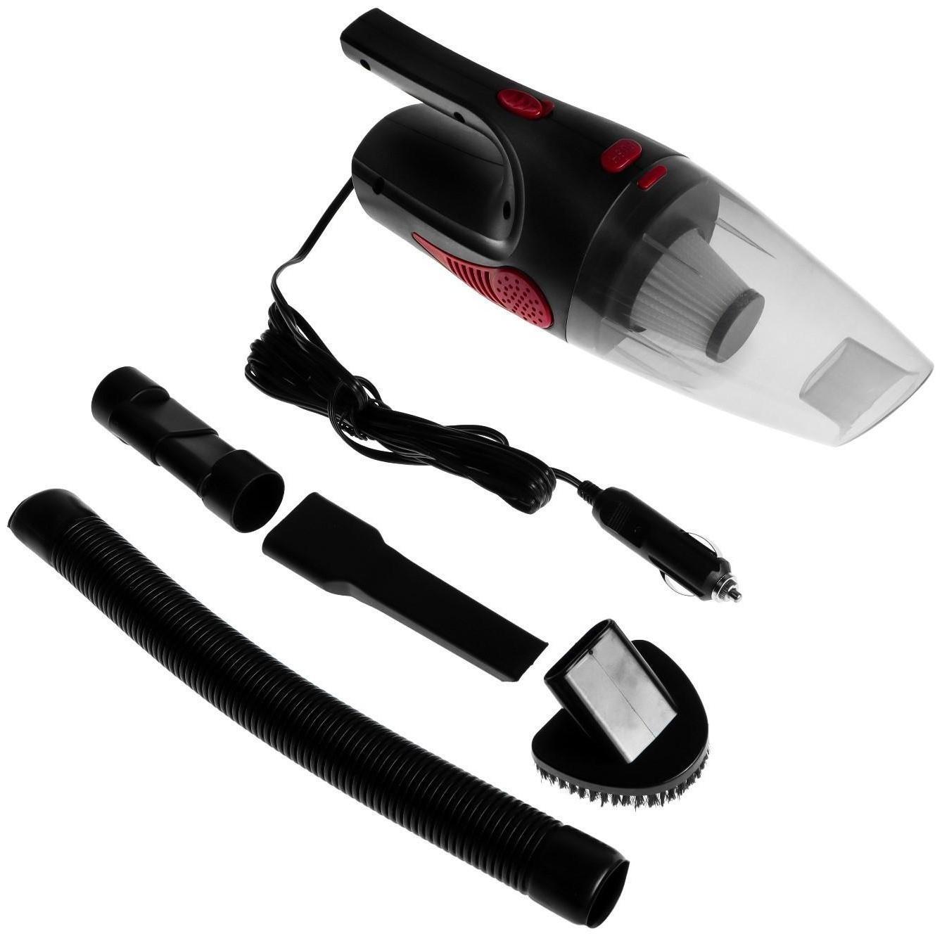 Пылесос автомобильный CARTAGE TURBO, 5 насадок, 140 Вт, 12 В, черный