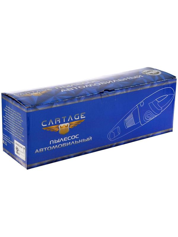 Пылесос автомобильный CARTAGE TURBO, 5 насадок, 140 Вт, 12 В, черный