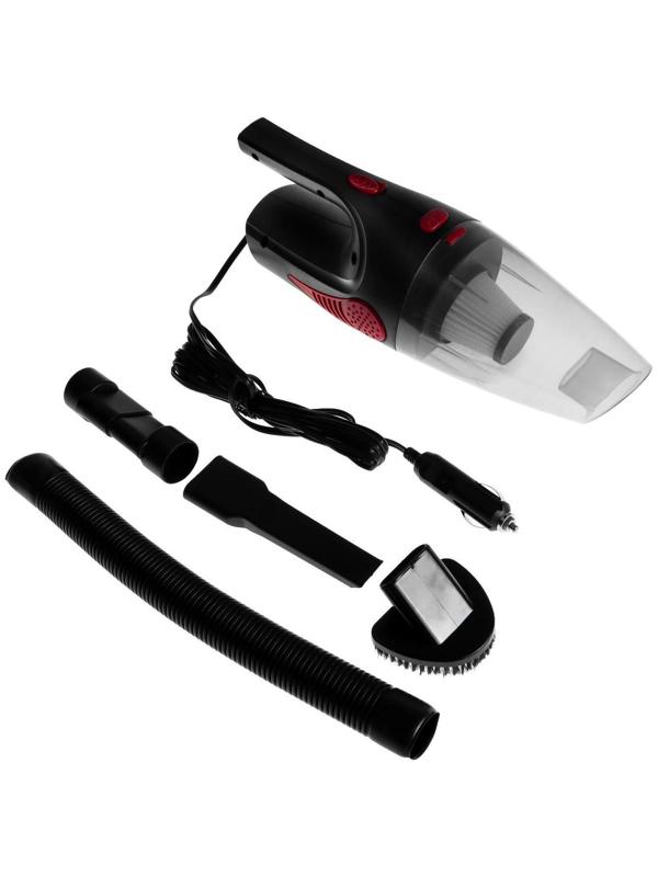 Пылесос автомобильный CARTAGE TURBO, 5 насадок, 140 Вт, 12 В, черный