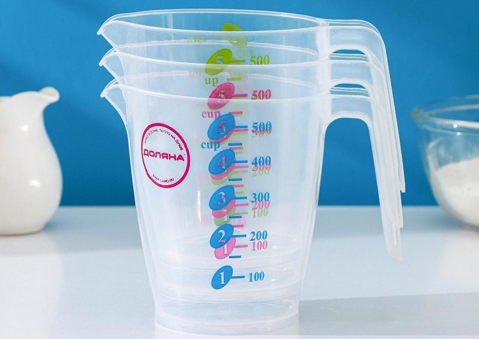 Кувшин мерный «Колор», 500 мл, цвет МИКС