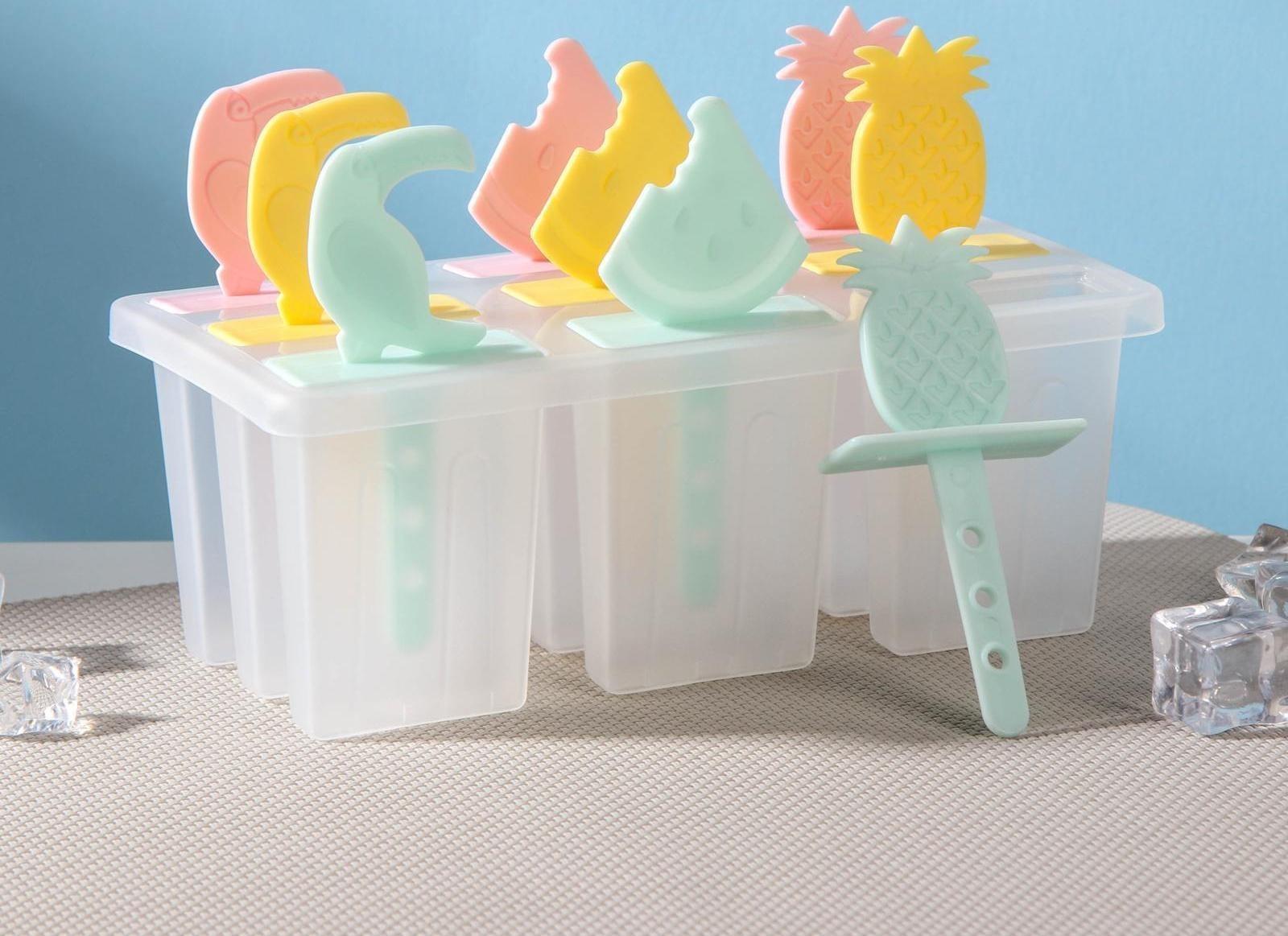 Форма для мороженого «Фрукты», 17,5×9×11 см, 9 ячеек, цвет МИКС