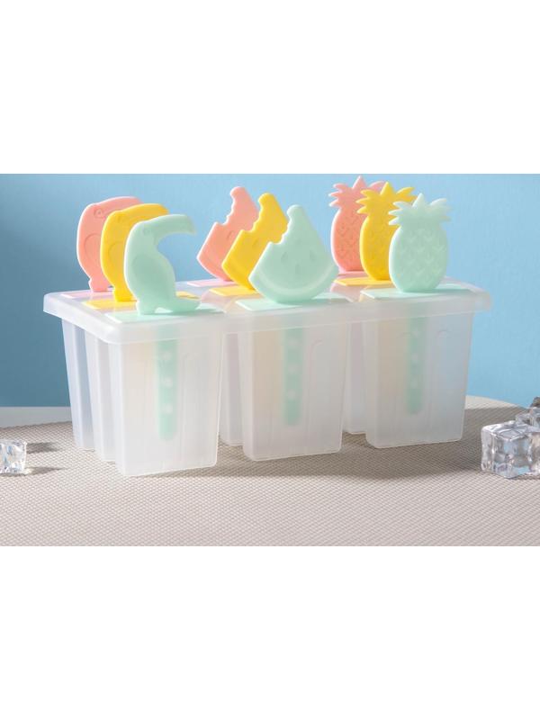 Форма для мороженого «Фрукты», 17,5×9×11 см, 9 ячеек, цвет МИКС